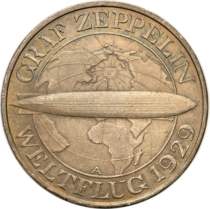 Niemcy. 3 marki 1930 A, Berlin - Zeppelin